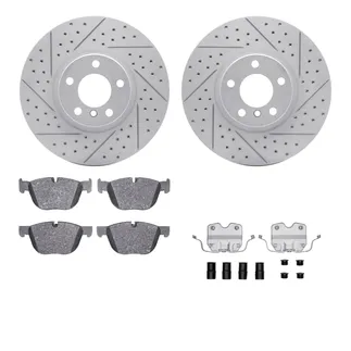 R1 Concepts WBUH1-31103 Brake Rotors - Carbon Coated - D/S W/ Optimum Oe Pads & Hdw
